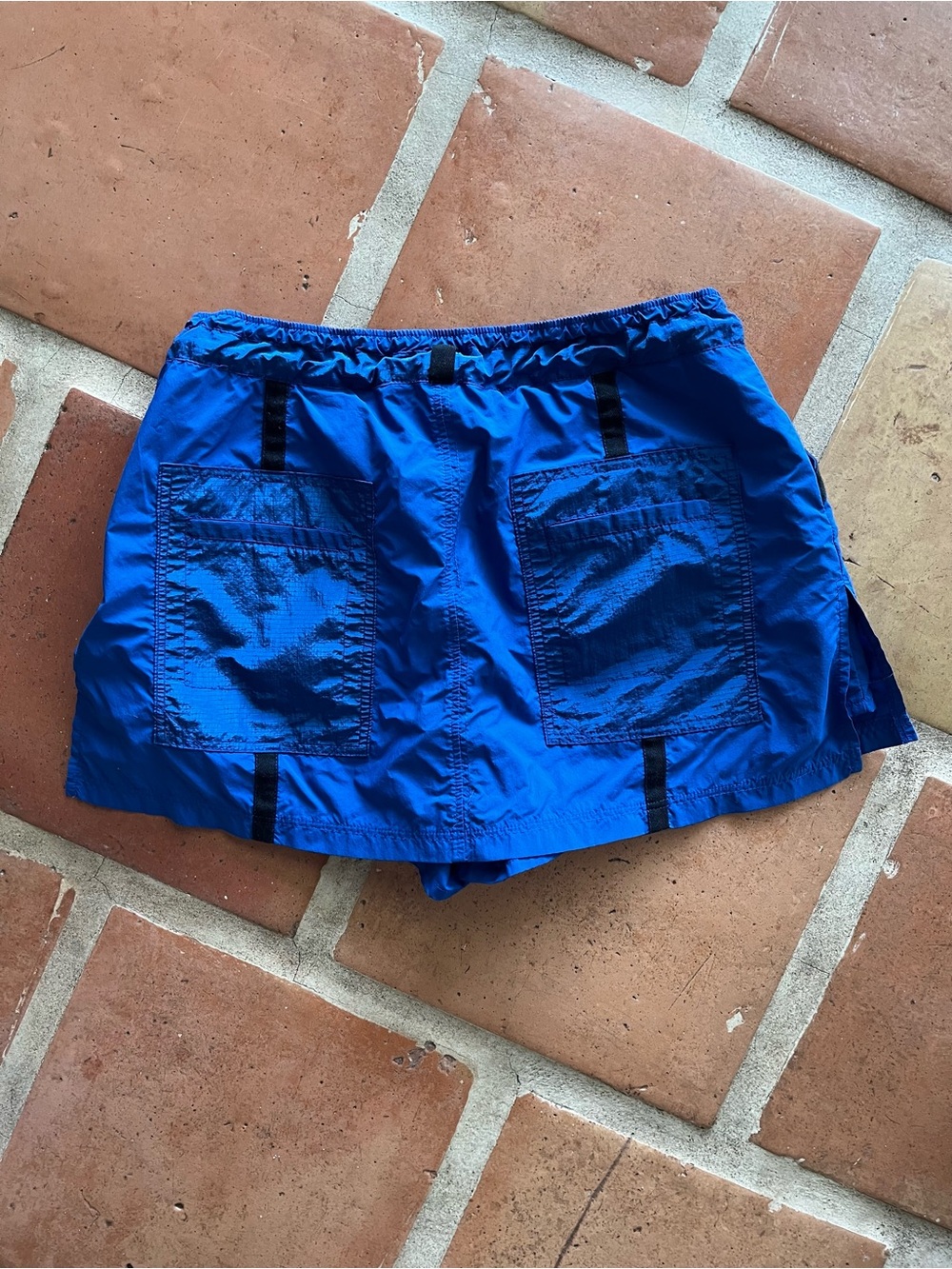 Free People Movement Blue Cargo Hiking Drawstring Shorts - Picture 2 of 8